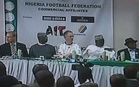 New Super Eagles coach Lars Lagerback being unveiled in Abuja